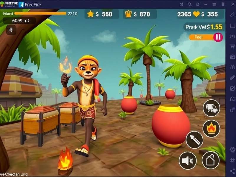Free Fire Cheetah Run gameplay screenshot showing character and environment